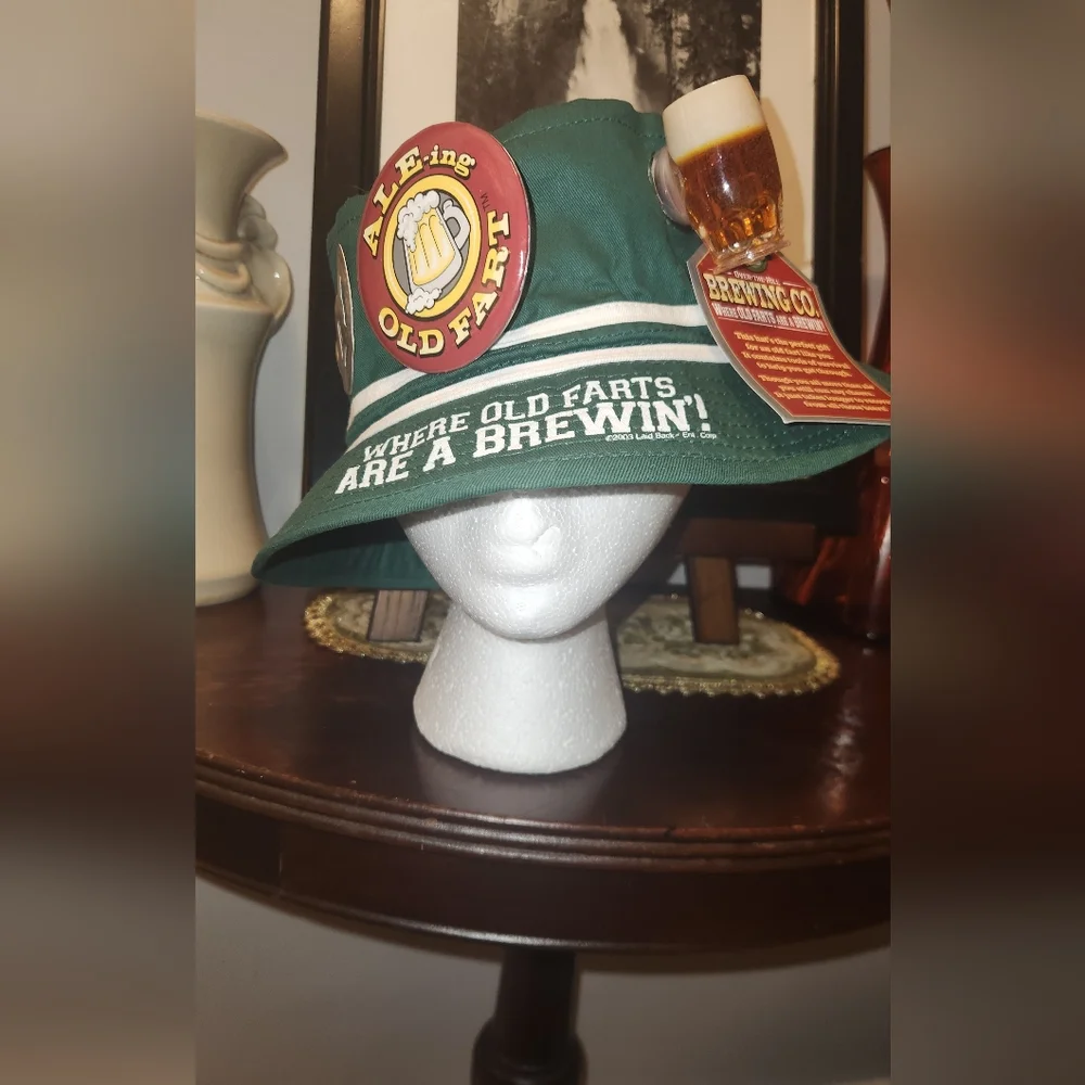 2006 Over The Hill Brewing Co. NWT Novilty Bucket Hat. Old Fart. One Size.